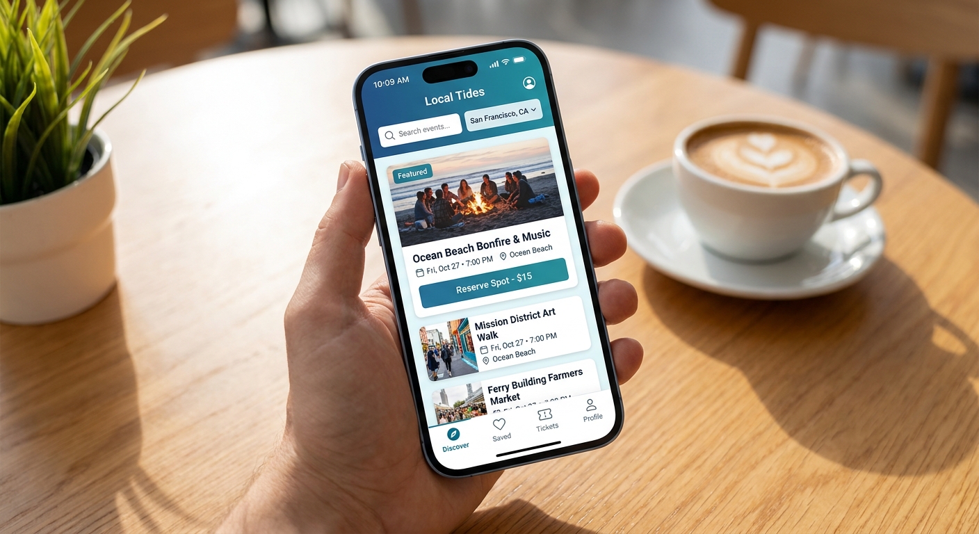 Event RSVP app mockup