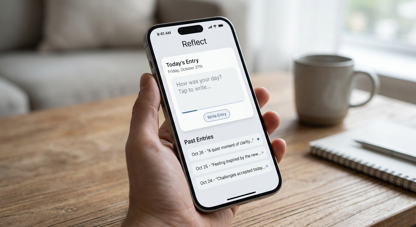 Personal Journal app mockup